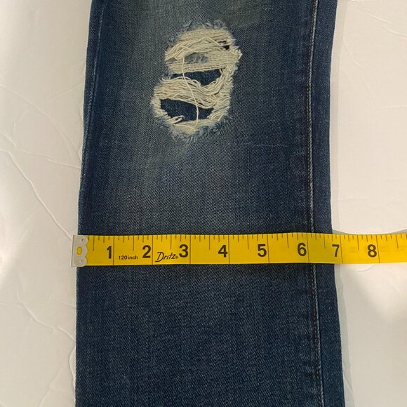J Brand Ellis Villain Distressed Ripped Women's Denim Jeans with raw hem-size 26 - Picture 16 of 16